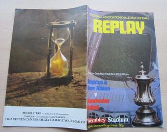 1983 Brighton & Hove Albion v Manchester United REPLAY F A Cup Final Football Programme.