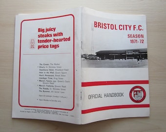 1971-72 Bristol City Football Club Handbook, Yearbook, Annual, Souvenir. Ideal Christmas Gift, Fathers Day, Birthday Present