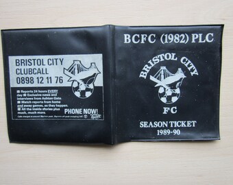 1989-90 Bristol City Football Club Used Season Ticket Booklet/Pass. Ideal Christmas Gift Father's Day Birthday Present Football Gift For Him