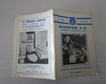 1967-68 Everton Football Supporters Club Handbook, Annuaire, annuel. Idéal cadeau de Noël, fête des pères, Saint-Valentin, cadeau d'anniversaire