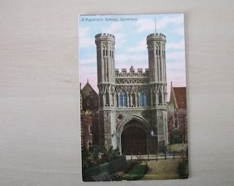 Postcard, St. Augustine's Gateway, Canterbury, Kent, United Kingdom, Genuine, Original.