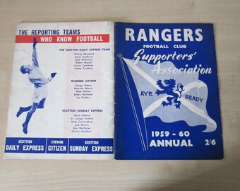 1959-60 Rangers Football Club Annual, Handbook, Yearbook, Souvenir, Collectable. Ideal Christmas Gift, Fathers Day, Birthday Present