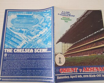 1977-78 Orient FC v Arsenal FC F A Cup Semi-Final Football Programme. Ideal Christmas Gift, Fathers Day, Birthday Present