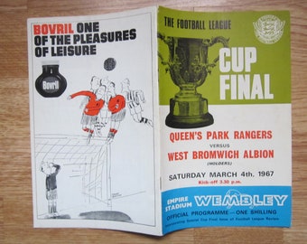 1967 Queens Park Rangers v West Bromwich Albion League Cup Final Programme.