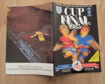 1985 Everton v Manchester United F A Cup Final Football Soccer Match Programme.