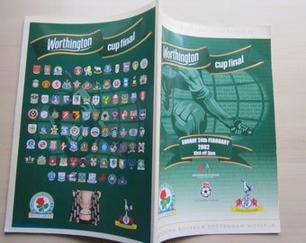 2002 Blackburn Rovers v Tottenham Hotspur Football League Cup Final Programme. Ideal Christmas Gift Fathers Day, Birthday Present For Him!