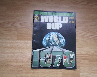 Brochure de football de la finale de la Coupe du monde 1970, Mexique, publiée par Hunter Collier. Cadeau idéal pour Noël, fête des pères, cadeau d'anniversaire.