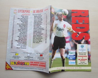 1990s TWO Liverpool Football Club Programmes, Brochure, Souvenir. Ideal Xmas, Birthday Gift For Him