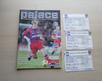 2000 Crystal Palace v Huddersfield, With MATCH TICKET, Football League Match Programmes. Ideal Christmas, Fathers Day, Birthday Present