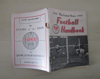 1958/59 Luton Town Football Soccer Handbook, Yearbook.