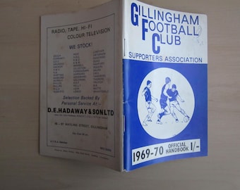 1969-70 Gillingham Football Supporters Club Handbook Yearbook Annual, Souvenir. Ideal Christmas Gift, Fathers Day, Birthday Present