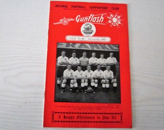 1951 Arsenal Football Club Gunflash Vol 3 No 26 Supporters' Club Handbook. Ideal Christmas Gift, Fathers Day, Birthday Present