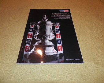2008 Cardiff City v Portsmouth Town Original Official F A Cup Final Football/Soccer Match Programme 17 May 2008 Wembley Stadium