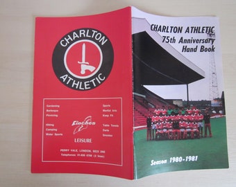 1980-81 Charlton Athletic Football Club 75th Anniversary Handbook, Yearbook. Ideal Christmas Gift, Fathers Day, Birthday Present