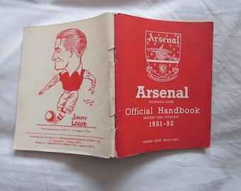 1951-52 Arsenal Football Club Handbook, Yearbook, Annual, Souvenir. Ideal Christmas Gift, Fathers Day, Birthday Present For Him