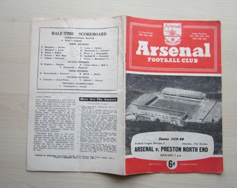 1959 TWO Arsenal Football Club Match Programmes, played at Highbury Stadium.
