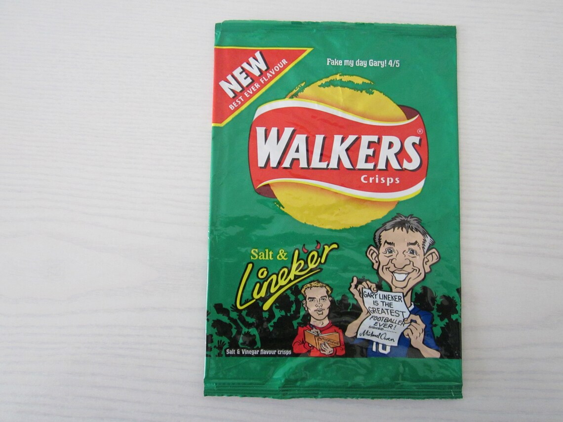 199899 Original Walkers Crisps Gary Lineker Empty Crisp Etsy