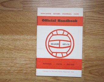 1971-72 Doncaster Rovers Football Club Handbook, Yearbook, Annual, Souvenir. Ideal Christmas Gift, Fathers Day, Birthday Present