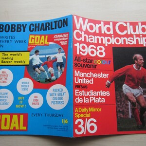 1968 Manchester United v Estudiantes De La Pl World Club Championship Souvenir Special Brochure. Christmas Gift Birthday Present