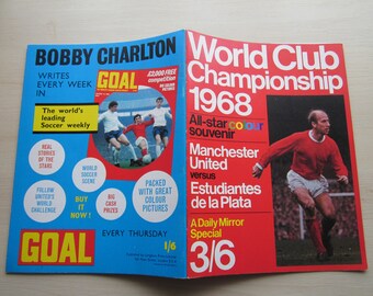 1968 Manchester United v Estudiantes De La Pl World Club Championship Souvenir Special Brochure. Christmas Gift Birthday Present
