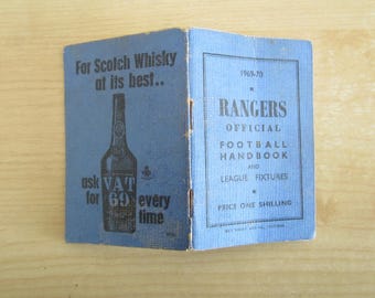 1969-70 Rangers Football Soccer Club Handbook, Yearbook, Annual. Ideal Christmas Gift, Fathers Day, Birthday Present