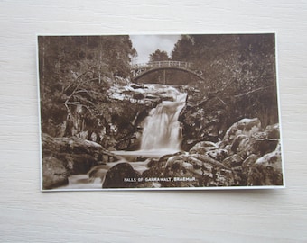 Postcard, Falls Of Garra Walt, Braemar, Aberdeenshire, Scotland, UK. Genuine, Original, Used, REAL PHOTO Postcard