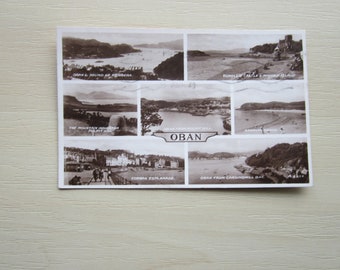 1930s Postcard, Oban, Argyll & Bute, Scotland, UK. REAL PHOTO Postcard, Genuine, Original, Used.