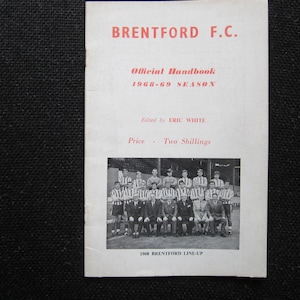 1968-69 Brentford Football Club Handbook, Yearbook, Annual, Souvenir. Ideal Christmas Gift, Fathers Day, Birthday Present