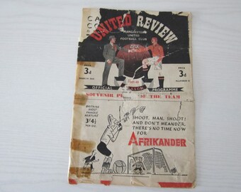 1947-48 Manchester United FC v Bolton Wanderers Football League Programme.