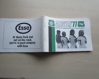 1977 Plymouth Argyle FC Football Soccer Club Handbook Yearbook Annual. Ideal Christmas Gift, Father's Day, Birthday Present,