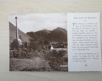 The Glen Of Weeping, Scotland, United Kingdom, Genuine, Original, Real Photo (RPPC) Postcard.