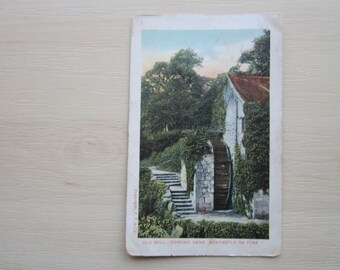 Vintage Postcard, Jesmond Dene, Old Mill, Newcastle On Tyne, UK. Genuine, Original. Used, Posted 1905?