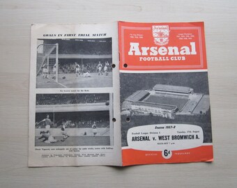 1957-58 FOUR Arsenal Football Club League Match Day Programmes, Memorabilia.