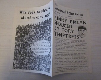 1988 Arsenal - The Original Arsenal Echo Echo Magazine, October/November 1988. Ideal Christmas Gift, Fathers Day, Birthday Present For Him