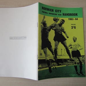 1963-64 Norwich City FC Football Soccer Club Handbook, Yearbook. Ideal Christmas Present, Fathers Day, Birthday Present For Him