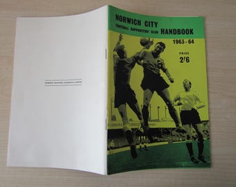 1963-64 Norwich City FC Football Soccer Club Handbook, Yearbook. Ideal Christmas Present, Fathers Day, Birthday Present For Him