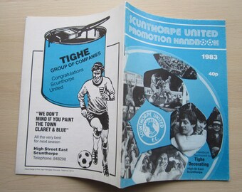 1983 Scunthorpe United Football Club Promotion Handbook, Yearbook, Memorabilia. Ideal Christmas Gift, Fathers Day, Birthday Present