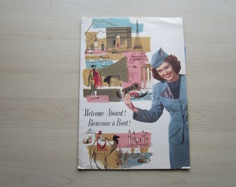 1950s? Original Official FOUR Piece TWA Flight Kit, including Folder. Ideal Christmas Gift, Father's Day, Birthday Present.