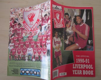 1990-91 Original Liverpool Football Club Yearbook, Handbook, Souvenir, Collectable.