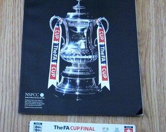 2004 Manchester United v Millwall Original/Official F A Cup Final Football/Soccer Match Programme PLUS Ticket!