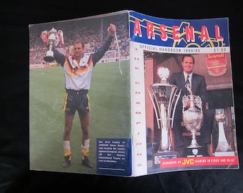 1989-90 Arsenal Football Club Handbook, Yearbook, Souvenir, Memorabilia. Ideal Christmas Gift, Fathers Day, Birthday Present