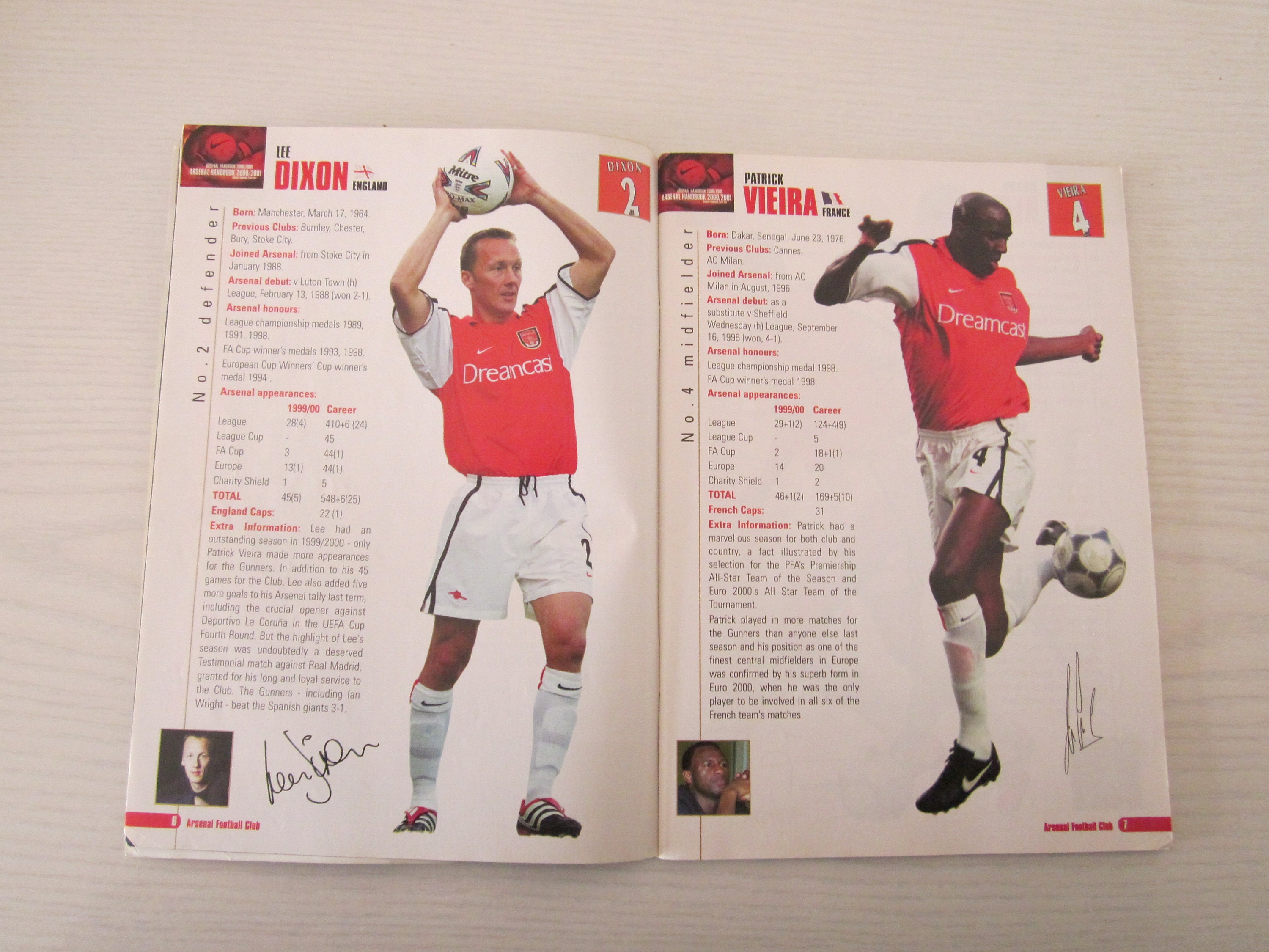 2000-2001 Arsenal Football Club Handbook, Yearbook, Souvenir