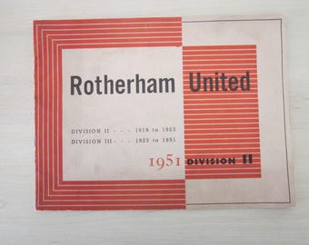 1951 Rotherham United Football Club Promotion Brochure, Souvenir.