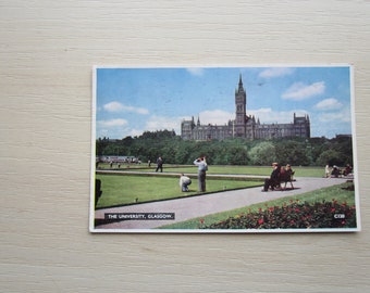 1960s Postcard, Glasgow University, Glasgow, Scotland, UK. Genuine, Original. Used.