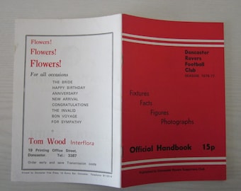 1976-77 Doncaster Rovers Football Club Handbook, Yearbook, Souvenir. Ideal Christmas Gift, Fathers Day, Birthday Present For Him