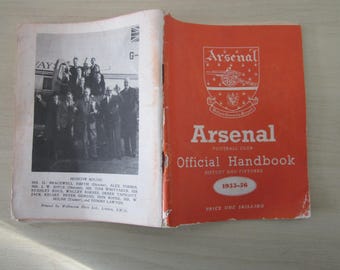 1955-56 Arsenal Football Club Handbook, Yearbook, Annual, Souvenir Memorabilia.