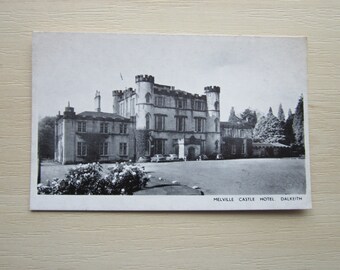 REAL PHOTO Postcard,Melville Castle Hotel, Dalkeith, Scotland, UK. Genuine, Original. Unused.