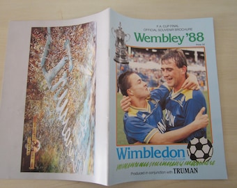 1988 Wimbledon Football Club, Wembley '88 Cup Final Brochure, Souvenir, Memorabilia. Ideal Christmas Gift, Fathers Day, Birthday Present