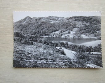 Vintage Postcard, Ben A'An & Trossachs Hotel,Loch Achray From The Aberfoyle. Real Photo Postcard, Scotland, UK. Genuine, Original. Unposted.