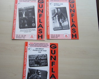 1992-93 Season, THREE Arsenal Football Club Fanzines, Brochures, Magazines, Souvenirs. Ideal Christmas Gift, Fathers Day, Birthday Present